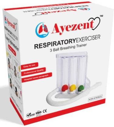 Ayezent 3 Ball Spirometer for Deep Breathing Exercise | Lung Exerciser | Respirometer Exerciser Pulmonary Rehabilitation with Triflow Exercise Respiratory Exerciser