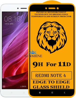 SUNSHINE Edge To Edge Tempered Glass for Mi Redmi Note 4