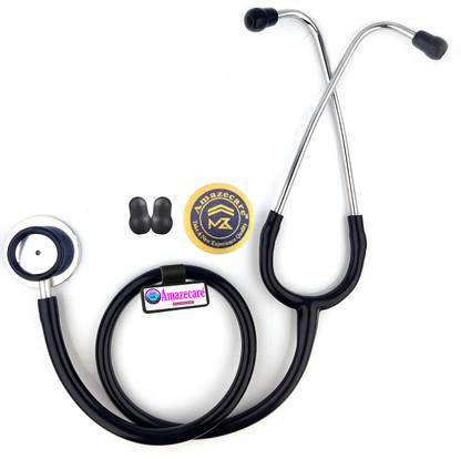 AMAZECARE Dual Head Aluminium Chest Piece With Brass Ring Cardiology Stethoscope with Premium Quality Latex Free PVC Tube For Doctors, Nurses, Medical Student & Physician Dual Head Aluminium Chest Piece Stethoscope Stethoscope