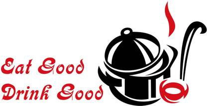 Saiii Designs 81 cm "Eat Good Drink Good" Wall Stickers ( Pack Of 1 ) Self Adhesive Sticker