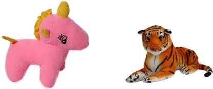 tranding gifts pink soft unicorn with Tiger bet birthday gift boys and girls  - 30 cm