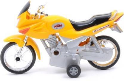 SABIRAT Pull Back Yellow Bike Karisma Toy Scale Model Mini Creations Collectable [yellow]