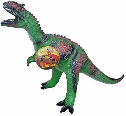 Sharva Enterprise Velociraptor Realistic Look Large Flexible Dinosaur Toy with Real Sound for Kid - [ Green ]