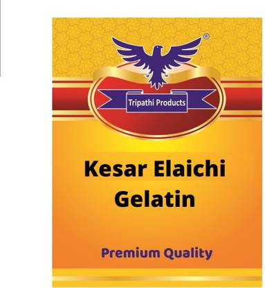 Tripathi Products Pack of 1 Kesar Elaichi flavoured 100gm Gelatin Powder