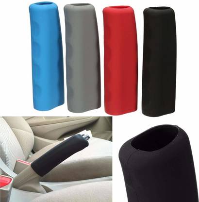 LAVITRA Universal Car Auto Anti Slip Soft Silicone E-Brake Handle Sleeve Cover Hand Parking Brake Cover Boot E-Brake Grip Sleeve Protector Red Car Handbrake Grip Car Handbrake Grip