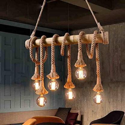 CEELIGHT Bamboo Rope Lights for Ceiling Hanging Ceiling Light Ceiling Lamp