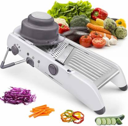 SYADEL Adjustable Steel Mandoline Slicer,Manual Kitchen Cutter Chopper Shredder Vegetable & Fruit Chopper