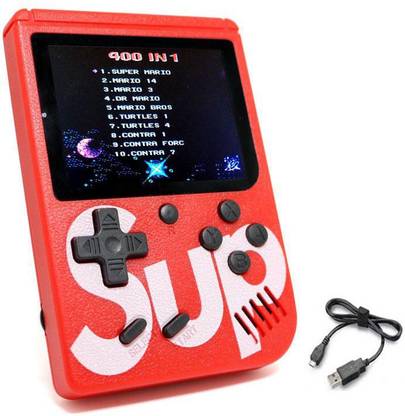 BAGATELLE 100% Best Handheld Sup Game Classic games Gaming Box Portable Game Handheld USB Rechargable Portable SUP Handheld Classic Retro Video Gaming Player Game Console with 400 in 1 Classic Games 1 GB with Super Mario, Dr Mario, Turtles, FIFA14, And other 400 Games