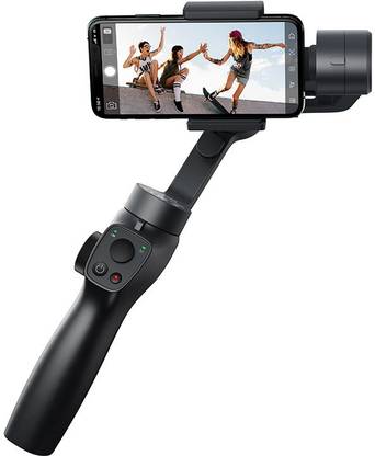 Baseus 3-Axis Smartphone Handheld Gimbal Stabilizer for photos and video recording iOS Android compatible Live Vlog YouTube Instagram Reel gray 3 Axis Gimbal for Mobile