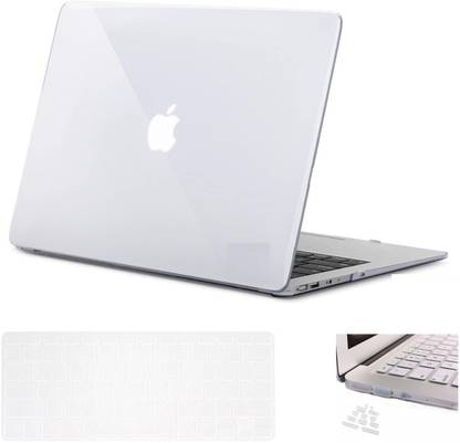 Midkart Transparent Full Clear Case Coverf or MacBook Air 13" 13.3 Inches Model A1369 / A1466 With Logo Cut, Silicon Keyboard & Dust Plugs Combo Set
