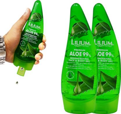 LILIUM Regenerating Aloe Vera Face & Body Gel, 120ml Each, Pack Of 2