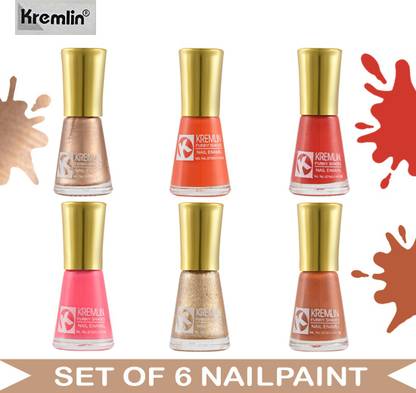 Kremlin (KRM-NPCMB6-6295) - KN11 - Multicolor Nail Paint - 10 ml Each Multicolor