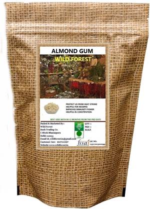 WILD FOREST Almond Gum/Badam Pisin/Badam Gum 400 GM Dried Gum Dried Gum Dried Gum