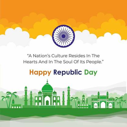 26 January Happy Republic Day 3D Poster