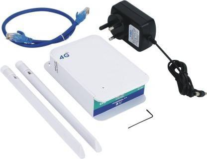 HANUTECH 4G Wifi Router WiFi 4G Dongle Device, Speed Upto 150Mbps, Support All sim Cards, Support DVR, NVR, WiFi Camera Mobile Hotspot WAN & LAN Port 5Dbi Dual External Antennas Gateway with Sim Card Slot (Airtel, VI, Jio) 4G Router 2.4 GHz 150 Mbps Wifi Speed Dual Band External Antenna MiFi (Sim Based)