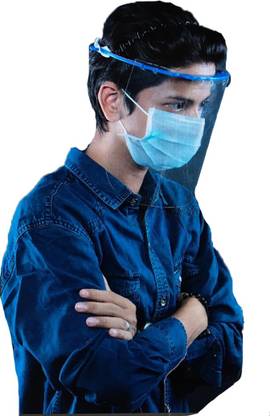 Protex Face Shield (Pack of 1,Blue Header) Safety Visor