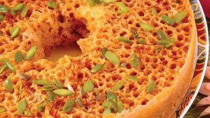 Sahu Gajak Bhandar Ghevar Sweets Pack of 4 Pcs Box