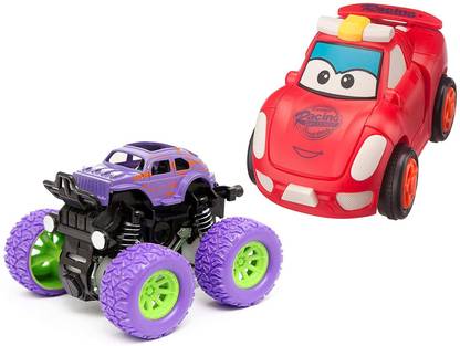 K A Enterprises Super Unique Combo Set - Transformer Car & Mini Monster Car Toy ( Set of 2) Friction Powered Push & Go Toys