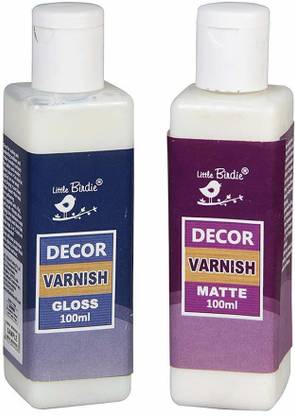 LITTLE BIRDIE Craft Store 39471 Varnish, Matte and Glossy Finish 100 ml Matte Varnish