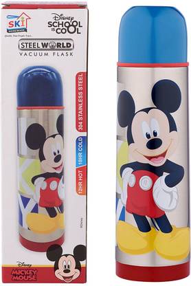 SKI Homeware by Ski Homeware Disney Mickey Mouse Vacuum Insulated Double-Wall Steel Bullet Flask 500ml Bottle 500 ml Steel Flask