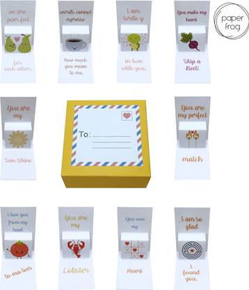 Paper Frog Pun Cards Greeting Card