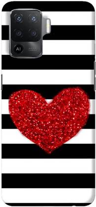 NDCOM OPPO F19 Pro Red Heart Printed के लिए