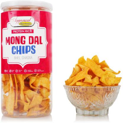aggarwalnamkeen Healthy Moong Dal Chips Bhel Chaska Flavored 150G Chips