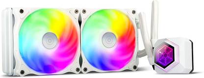 SilverStone PF240W-ARGB, White, PermaFrost, AIO, 240mm, PWM, ARGB, Intel/AMD Liquid Cooler
