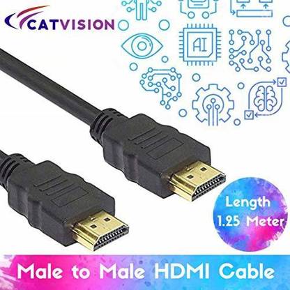 Catvision HDMI Cable 1.25 m HDMI Cable (1.25 Meter) for Television