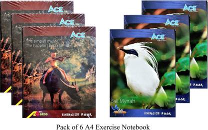 ACE Exercise Notebook A4 Notebook Single Line 404 Pages