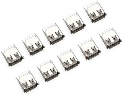 ERHIndia Pack of 10 USB Connector – A Female Straight Power Supply Electronic Hobby Kit