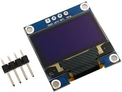 circuitcomponents (0.96 Inch) I2C/IIC 128x64 OLED Display Module 4 Pin 2.4 cm Electronic Components Electronic Hobby Kit