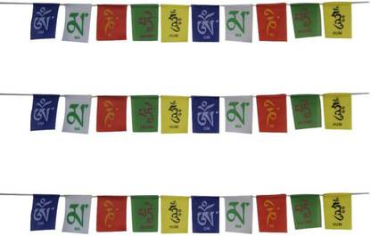 VOILA Tibetan Flag Square Car Window Flag