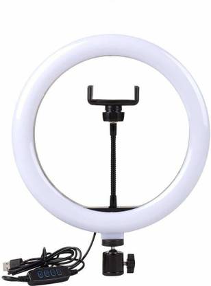 Gentle e kart ® Ring Light 10" Inches Big Led Ring Light for Photo and Video & 3 Coloring Brightness Level Compatible All Mobiles & Camera 3600 lx Camera LED Light