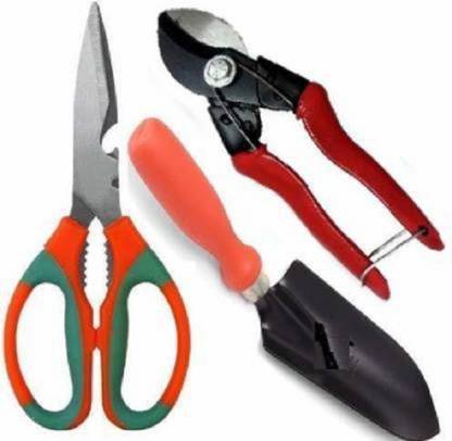 Flipkart SmartBuy Gardening Tool set Of Garden Scissor, Double Cut and Small Trowel( Se Of 3 Combo) Garden Tool Kit