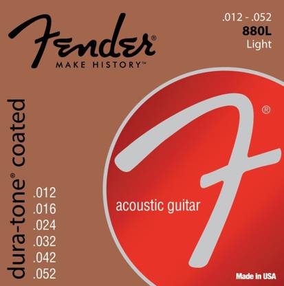 FENDER Acoustic 880L 80/20 Dura-Tone Coated Acoustic Strings Guitar String