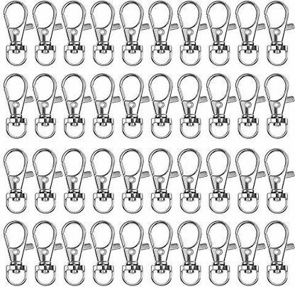 DIY Crafts Premium Premium Key Chain Clip Hooks, Swivel Clasps Lanyard Snap Hook, Keychain Hooks for Lanyard Key Rings Crafting (Pack of 50 Pcs, Silver Colour) Key Chain