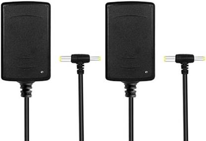 TechSupreme Pack of 2 Cheap & Best Power Adapter 12V 1Amp Dual Pin for Charger, SMPS, CCTV Camera, Wi-Fi , Modem, TV, Led Lights Worldwide Adapter (Black), DC Powers Supply (Input:100-240V 50/60Hz, Output:12 Volt 1 Amps) 120 W Adapter