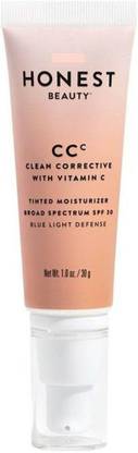 Honest Beauty Clean Corrective Tinted Moisturizer with Vitamin C and Blue Light Defense SPF 30- Light