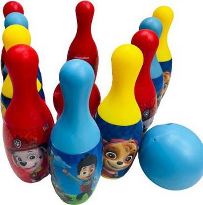 SARASI Paw Patrol Bowling Set With 10 Bottles Pins & 2 Balls