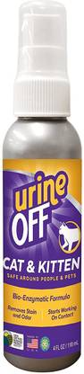 Urine Off Kitten/Cat Odour & Stain Remover 118ml, Permanently eliminate your pets urine odor and stains, the Enzyme formula destroys the odor-causing bacteria to eliminate those unwanted smells Deodorizer