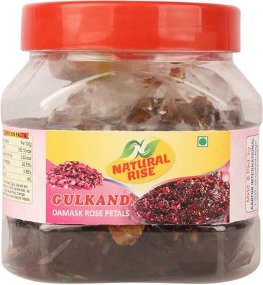 Natural Rise Premium Quality Handmade Homemade Fresh n Pure Organic Damask Rose Gulkand (500 grams) Mixed Gulkand
