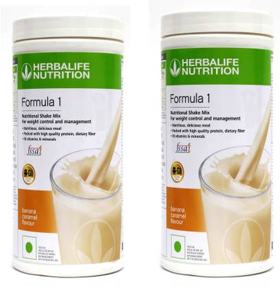 HERBALIFE Formula 1 Nutritional Shake Mix - Banana Flavor 2 Pcs Pack For Weight Loss Plant-Based Protein