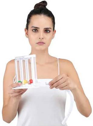 Aryshaa SmartOne Breathing Lung Respiratory Exerciser Spirometer strengthener with Three Color full ball Health Care Spirometer Exerciser For All Peoples Uses Respiratory Exerciser Respiratory Exerciser