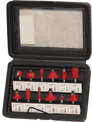 Digital Craft 12pcs 8mm Router Bit Set Trimming Straight Milling Cutter Wood Bits Tungsten Carbide Cutting Woodworking Trimming Rotary Tool