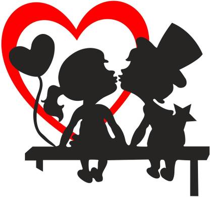 Saiii Designs 76 cm "Cute Baby Kiss" Wall Stickers ( Pack Of 1 ) Self Adhesive Sticker