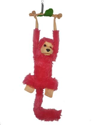 Uniqon (Size:17x25cm) Soft Plush Fluffy Spongy Fur Stuffed Monkey Toy for Girls Kids Boys Birthday Valentines Surprise Gift Home Room Decoration Car Showpieces  - 25 cm