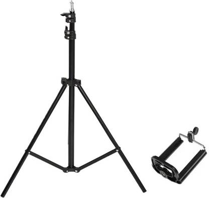 LUKECAGE Lightweight & Portable 6 Feet foldable Tripod Stand for Phone strong Metal mobile phone tripod/camera stand,beauty ring fill light stand, photography umbrella ,selfie video recording Monopod, Tripod, Tripod Bracket, Tripod Clamp