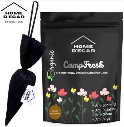 Home Decor SandalWood Cone, Diffuser Set Camp-Fresh Aromatherapy Infused Camphor Cone SandalWood
