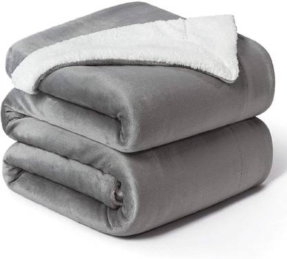 BSB HOME Solid Single Sherpa Blanket for  Heavy Winter